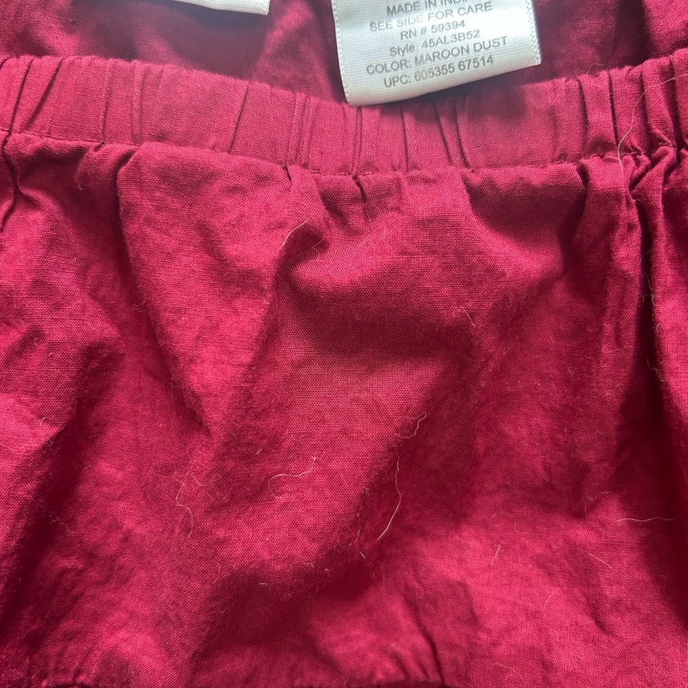 No Boundaries Burgundy A-Line Skirt - Picture 2 of 2